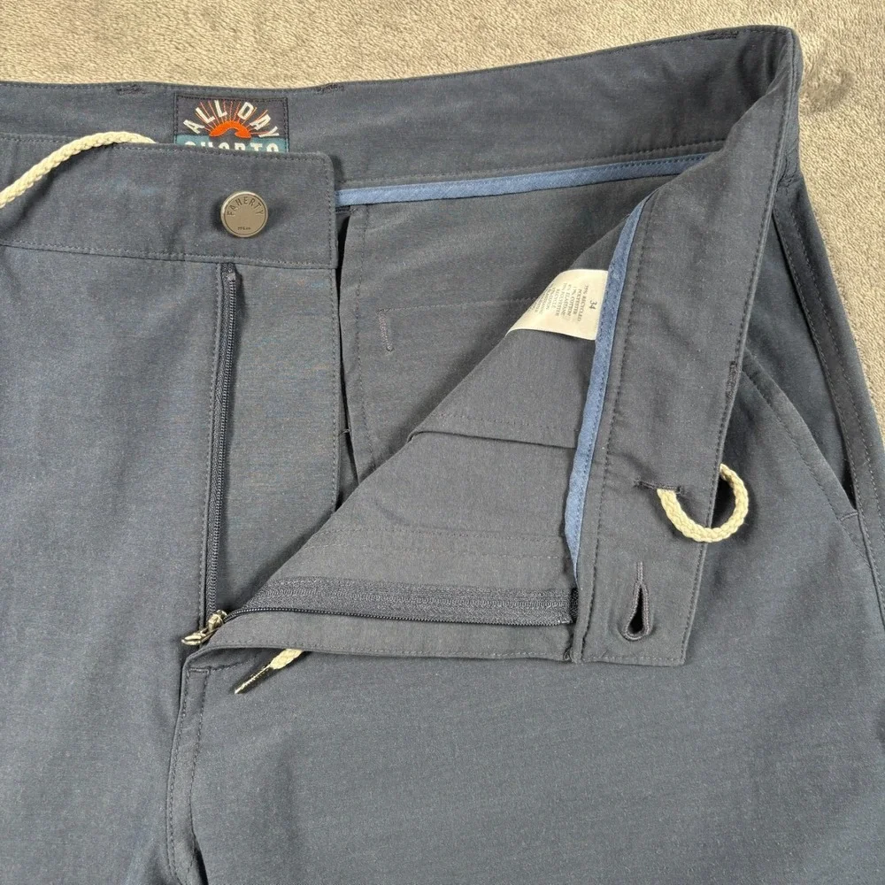 Faherty Shorts Mens 34 Blue All Day Chino Stretch 8